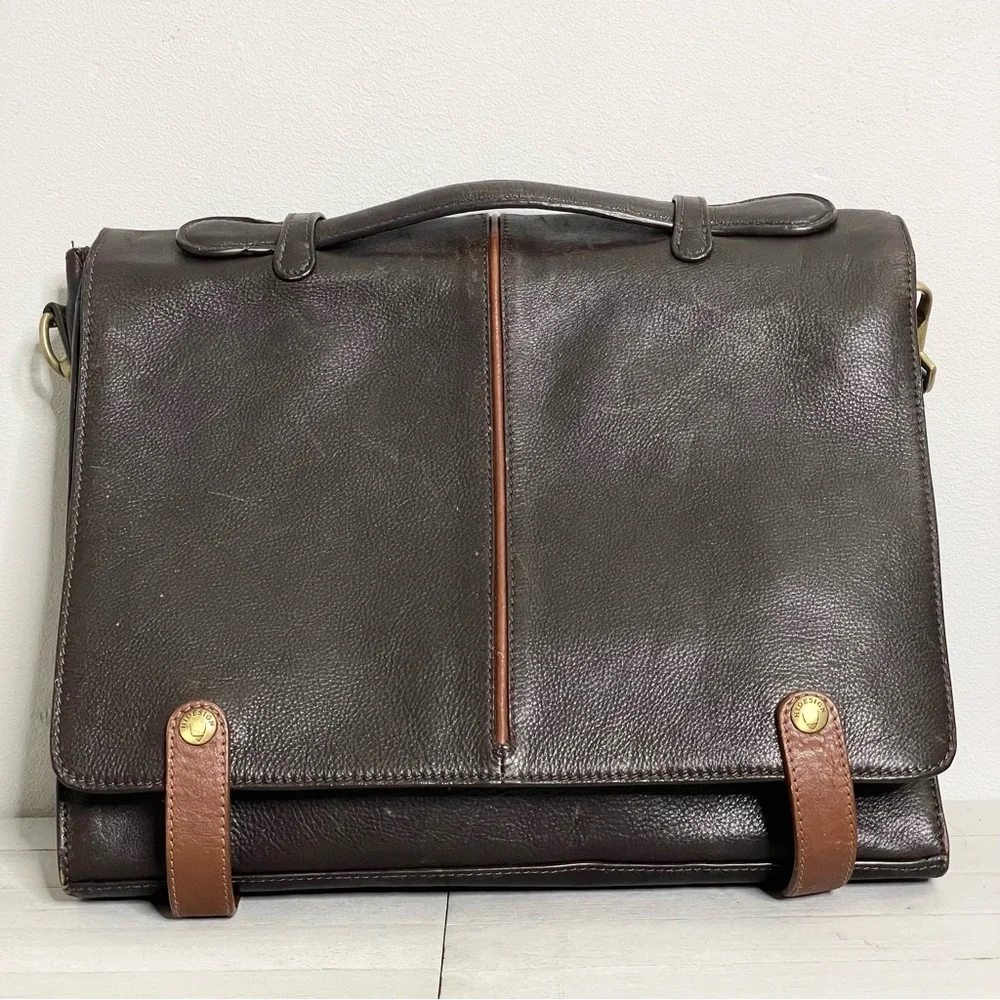 HIDESIGN Leather Briefcase Messenger Shoulder Bag Laptop Satchel